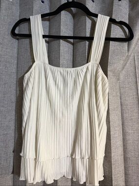 Express Cream Pleated Layered Camisole